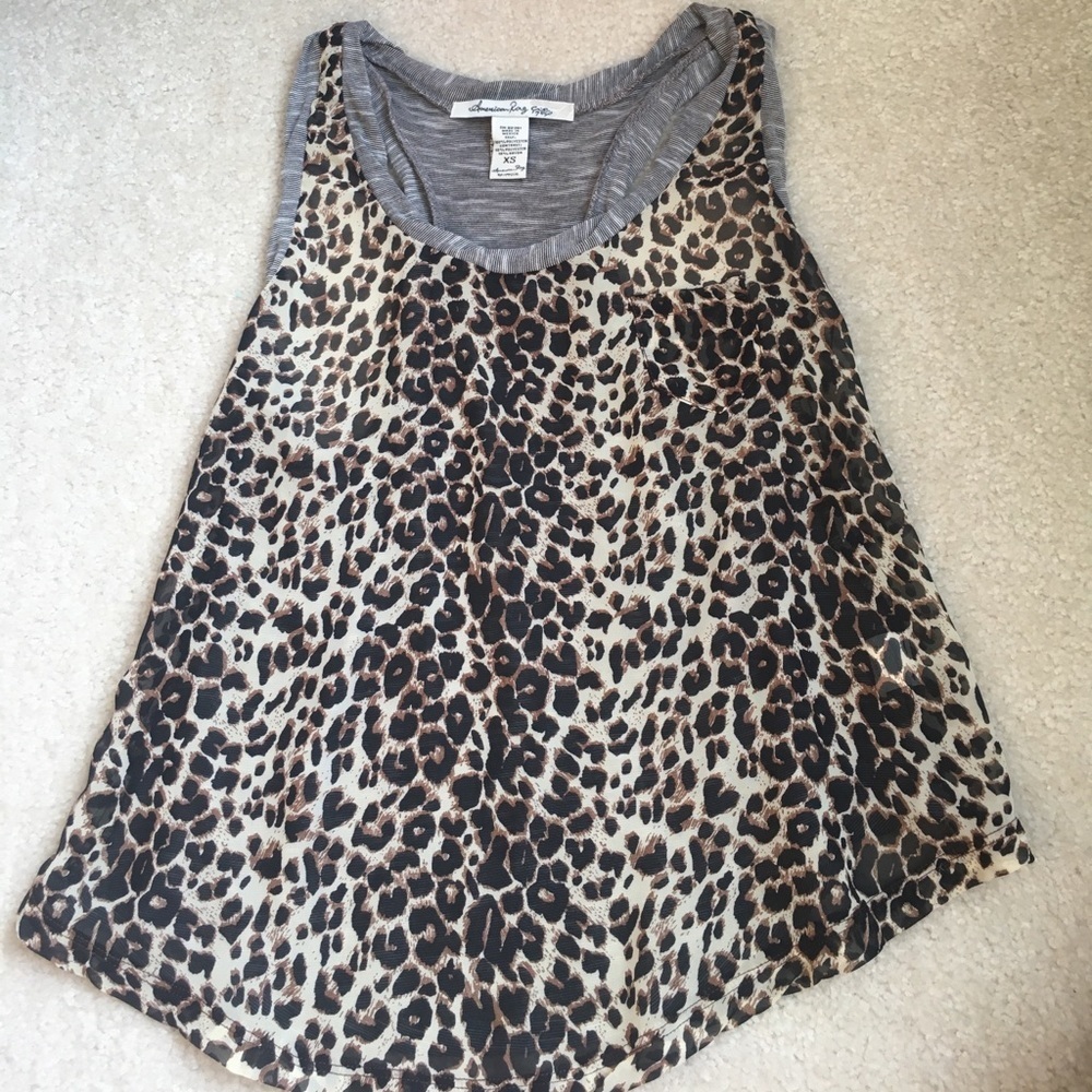 American Rag leopard print loose tank top